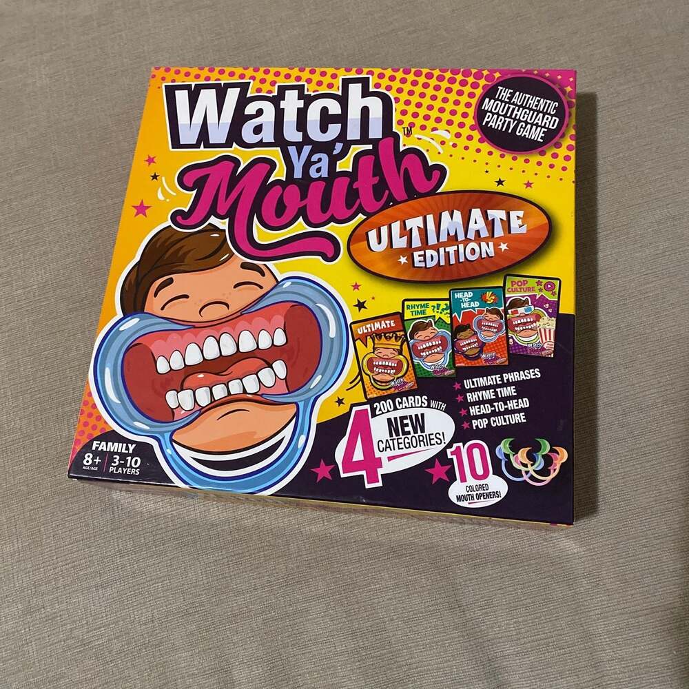 Watch Ya' Mouth Ultimate Edition Party Board Game with 10 Mouthpieces